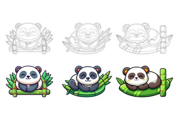 Cute Panda Set: Playful Vector Art That Brings Projects to Life
