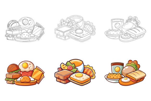 International Food Collection: AI EPS Illustrations